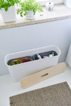SmartStore - Collect Opbergbox 46 liter Set met Verdelers en Deksel - Polypropyleen - Wit