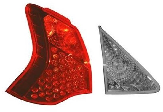 Couvercles Décoratifs Pour Feux Arrière Et Anti-Brouillard Peugeot 3008 (2009-2015) - Lot De 2 Pièces, En ABS, Adhésif 3M - 9