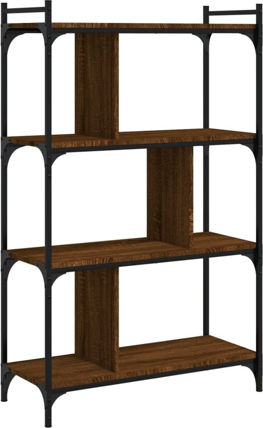 vidaXL-Boekenkast-4-laags-76x32x123-cm-bewerkt-hout-bruin-eikenkleur