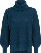 Donkerblauwe wollen trui dames deals