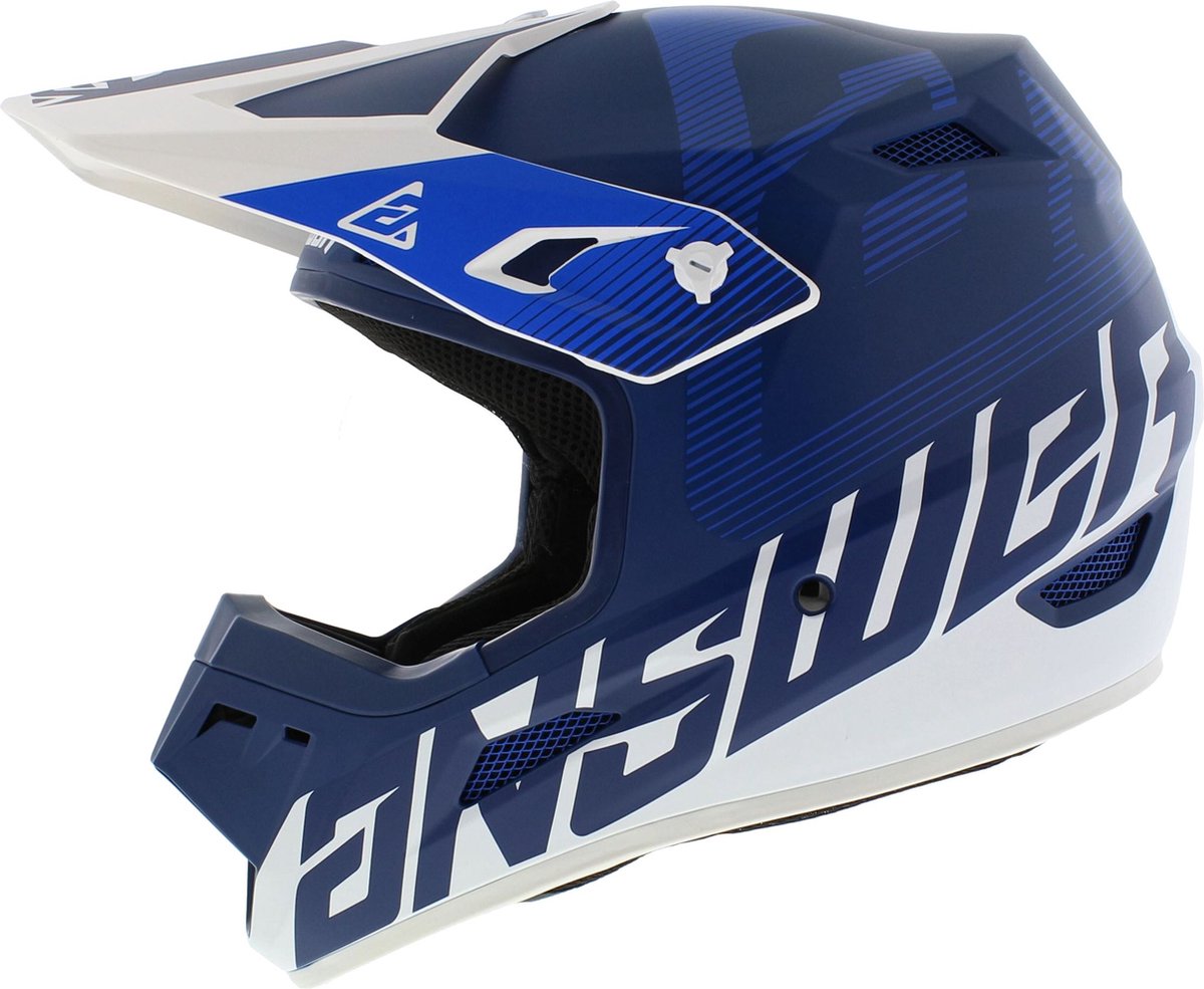 Answer AR1 V2 crosshelm Bold mat blauw wit - M 57-58 CM – foto 8