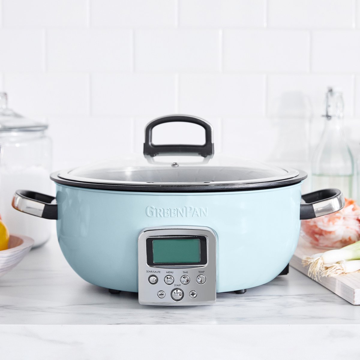 GreenPan Elite Omnicooker Blue Haze 5.6L - PFAS-vrij thumbnail 7