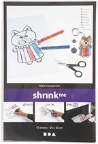 CC Krimpfolie Transparant Mat A4 0,3mm dik 10 vel