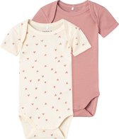 NAME IT NBFBODY 2P SS BUTTERCREAM HEARTS NOOS Body Filles - Taille 86