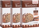 Sukrin | Broodmix | Fiberbrød | 3 Stuks | 3 x 250 gram