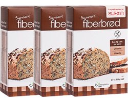 Sukrin | Broodmix | Fiberbrød | 250G | 3 Stuks | 3 x 250g