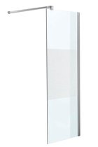 Clp SQUARE - Roestvrijstalen douchewand - NANO-glas - Semi-matglazen 100 x 200 x 100 cm