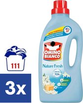 Omino Bianco Lessive Liquide Nature Fresh - 3 x 1 480 l (111 lavages)