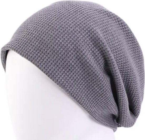 Lot De 2 Bonnets Souples En Coton/Acrylique - Rose Et Violet - Pour Femmes (Chimio, Confort) - Taille Grande