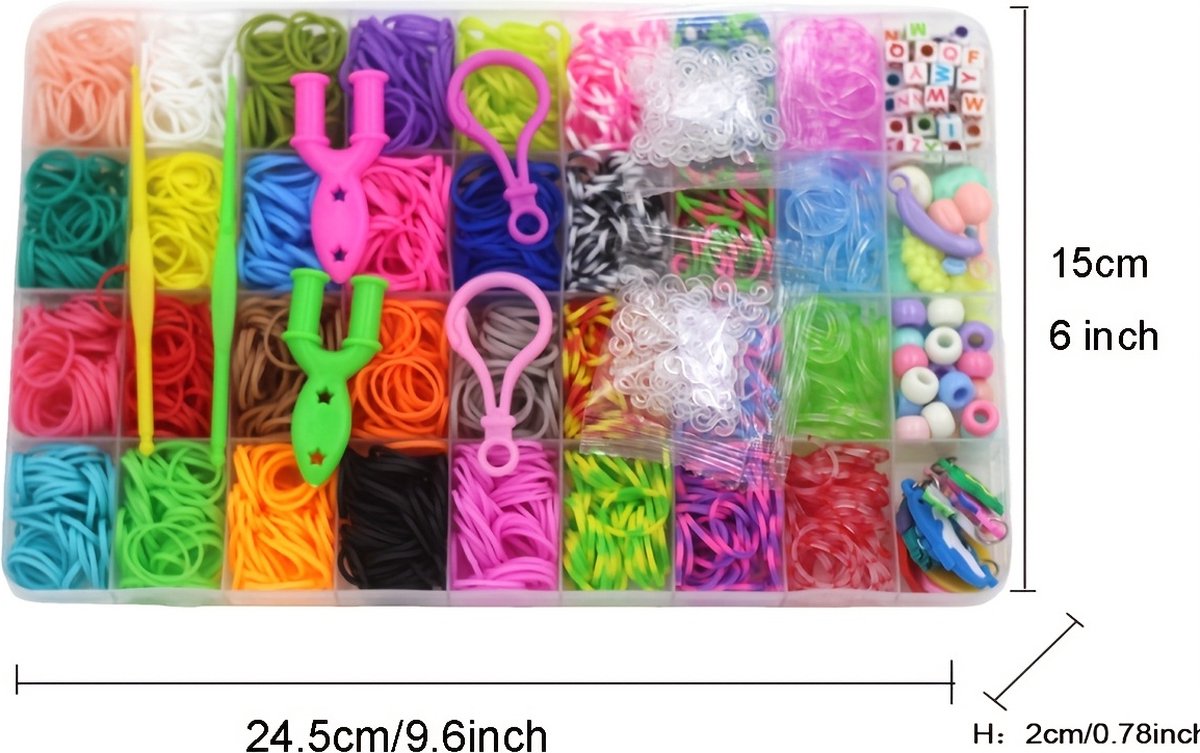 LUZOON 2700+ Elastique Bracelet Kit, 36 Couleurs Bricolage Elastique Enfant,  pour Bracelets, Loom Rubber, Perles Bracelet Fabrication Creation, Idee  Cadeau Anniversaire : : Jouets