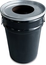 BinBin Silver Hole 60 litres poubelle-poubelle-poubelle avec couvercle troué et poignées 40x58cm