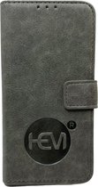 HEM hoesje geschikt voor Apple iPhone 13 Mini - Vintage Grey Leren Portemonnee Hoesje - Lederen Wallet Case TPU - Book Case - Flip Cover - Boek - 360º beschermend Telefoonhoesje