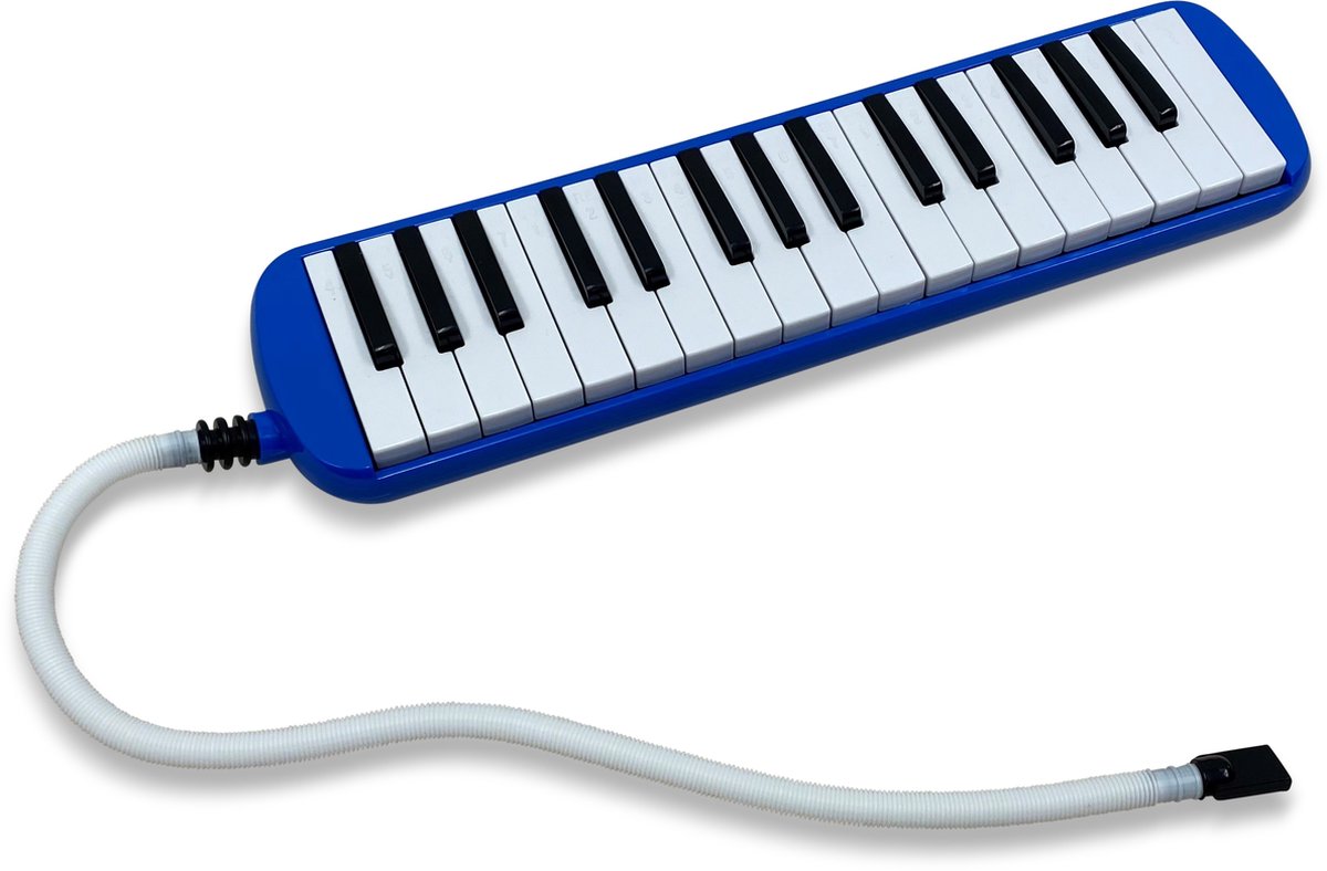 Bolan Melodica blauw - voor beginners en gevorderden - 32 toetsen - met slang en extra mondstuk