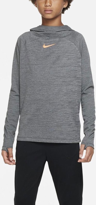 Nike Dri-Fit Training Top Hoody Garçons - Grijs/ Oranje - Taille 152