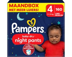 Pampers - Baby Dry Night Pants - Maat 4 - Maandbox - 160 stuks - 9/15 KG