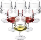 Set de 6 verres à vin en Acryl , verres à vin en plastique Tritan incassables de 11 oz, Eau de vie, whisky, verres en cristal, snifter, verres à vin rouge épais, sans BPA et incassables.