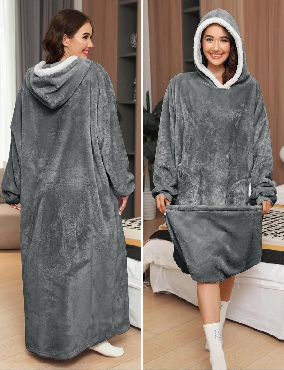 Luxe knuffeltrui hoodiedeken