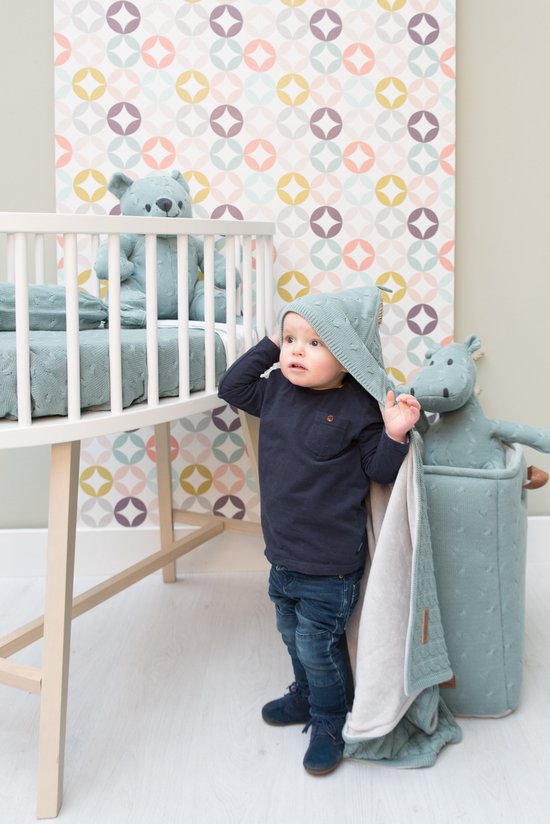 Baby's Only Gebreide wikkeldeken - Omslagdoek baby Cable - Chenille voering - Brique - 75x75 cm - Geschikt voor drie- en vijfpuntsgordel — afbeelding 2