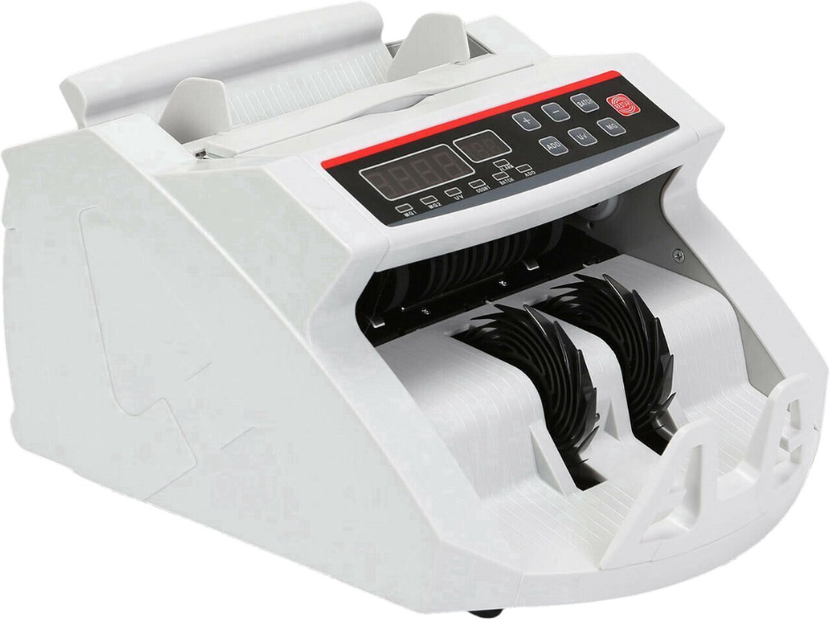 Velox Geldtelmachine - Biljettelmachine - 1000 Biljetten/Minuut - Valsgelddetectie - Optel & batch-Functie - Geldteller - Inclusief Alarm - Velox