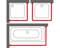 Sealskin Easy Roll - Douchegordijnstangset - 90x90x90 cm - Zwart