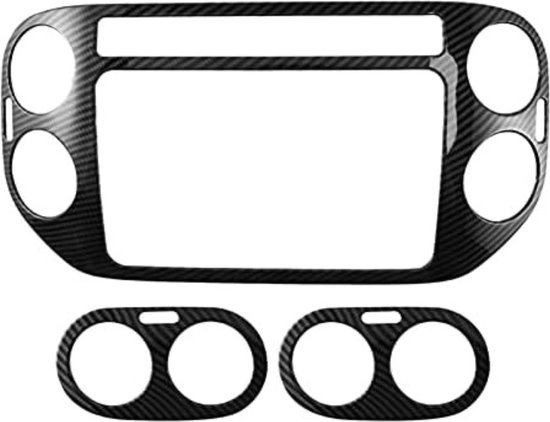 3Pcs Carbon Handschuhfach Abdeckung Trim für Dodge Challenger 2015-2020