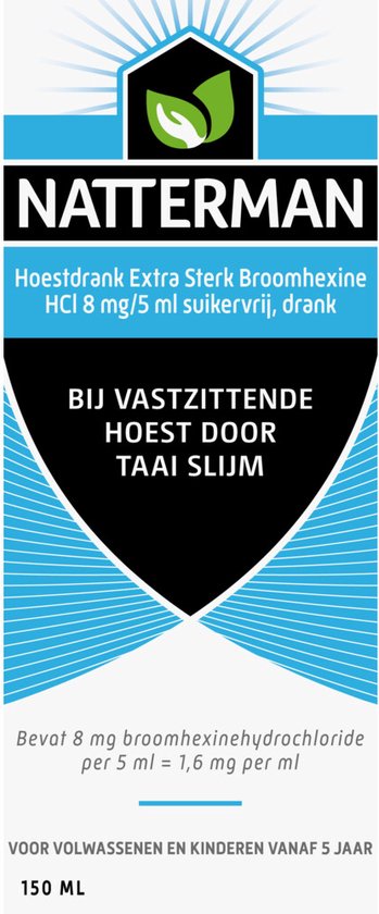 Natterman Hoestdrank Broomhexine Extra Sterk - 2 x 150 ml - Natterman