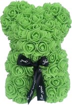 Rozen Beer - Rose Bear - Teddy - Rozen Beertje - Valentijn Cadeautje Voor Haar & Hem - Cadeautje Vrouw - Groen