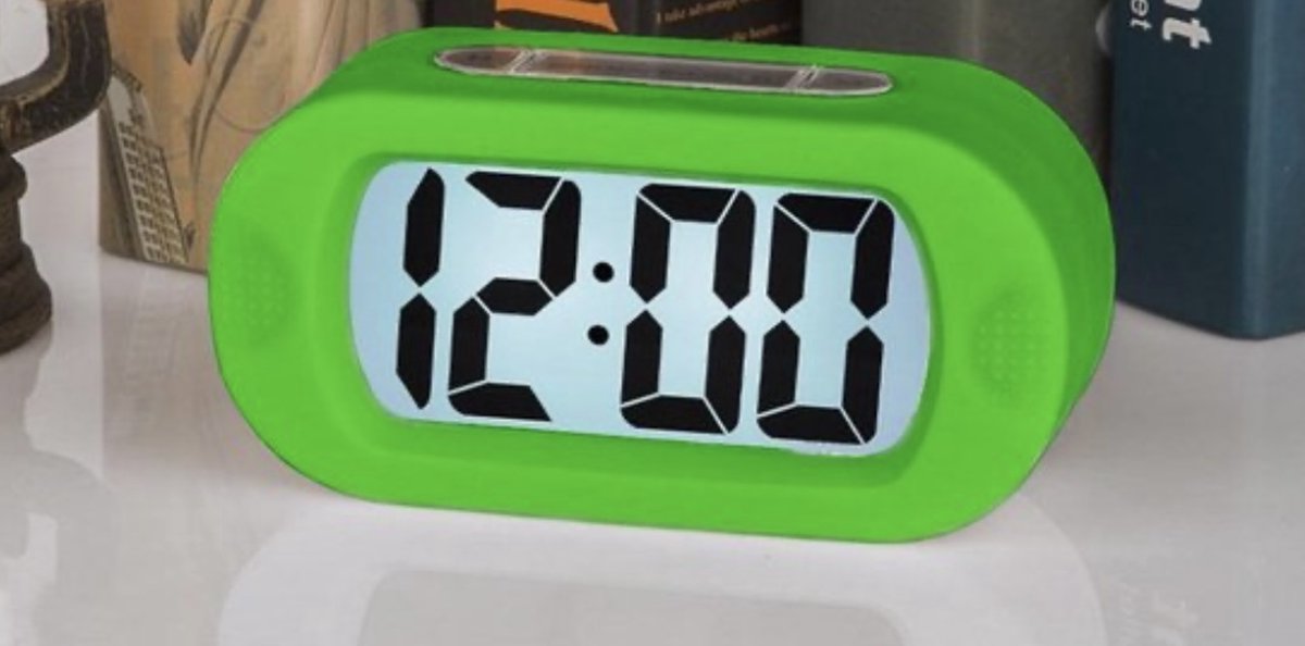 Digitale Wekker Klok - 24uurs wekker - Werkt Op Batterijen - Makkelijk Instelbaar Alarm met Snooze en licht Functie - Kinderwekker Reiswekker - Digitale LED Klok/Wekker - Trendy Wekker Met Snooze functie - Stevige Alarmklok - Groen — cadeau in Elektronica - foto 3
