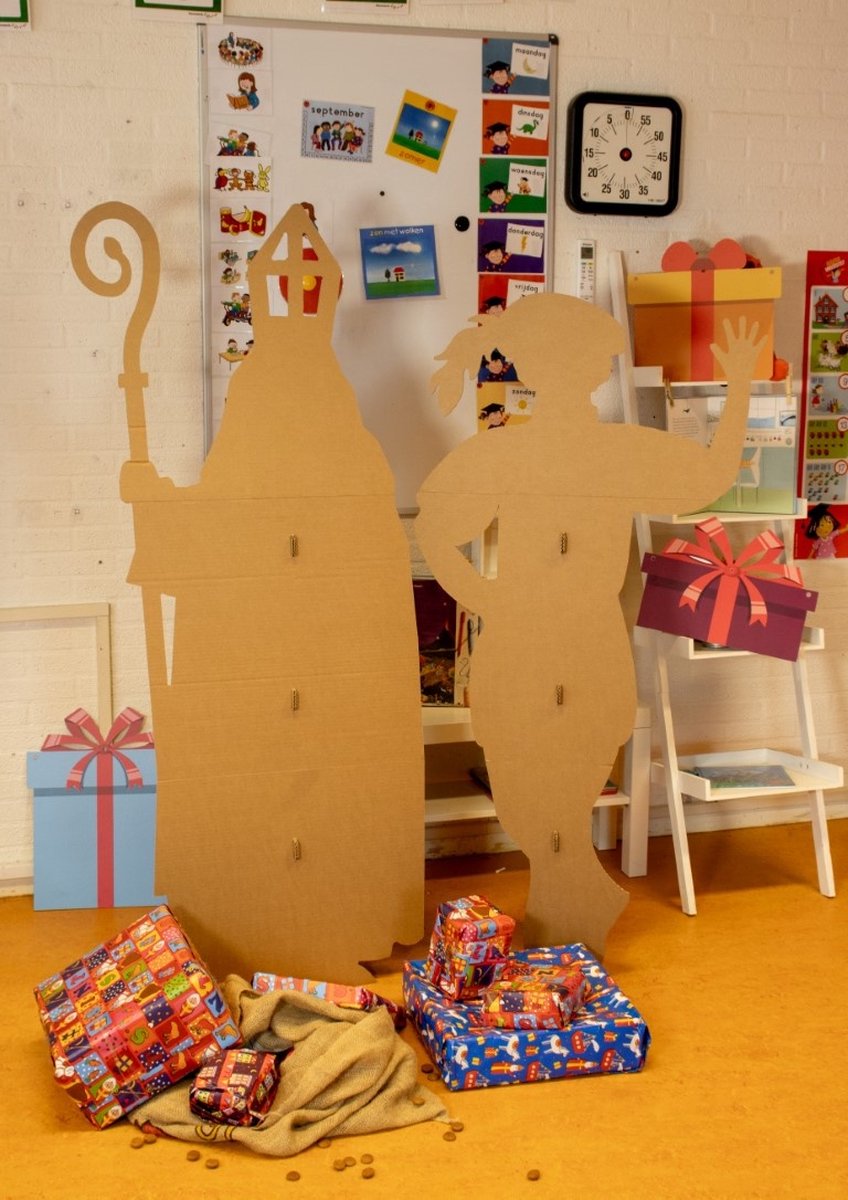 Kartonnen Sinterklaas klassenpakket - Klein Sint pakket - Cadeau van Duurzaam Karton - KarTent