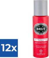 Brut Deospray - Attraction Totale 200 ml - Voordeelverpakking 12 stuks