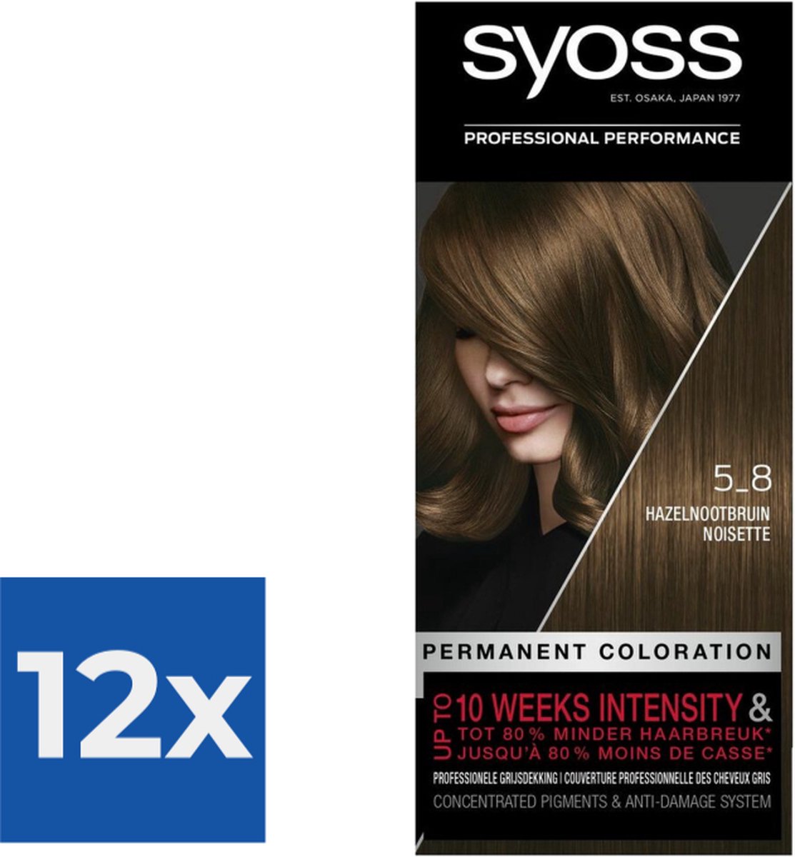 SYOSS Color baseline 5-8 Hazelnootbruin - 1 stuk - Voordeelverpakking 12 stuks