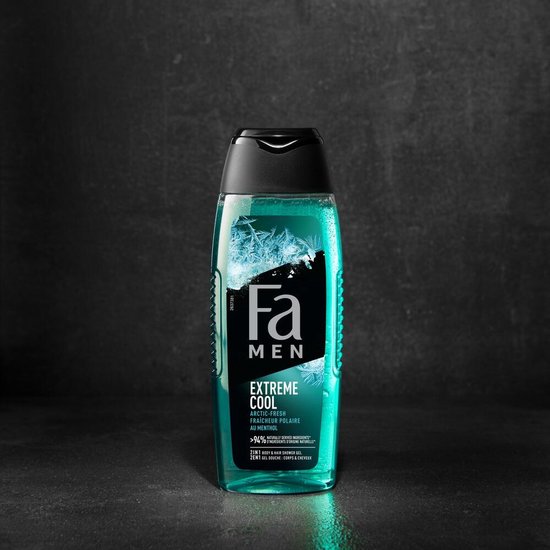 Fa - Douchegel - Extreme Cool - 2 in 1 - Body & Hair Shower Gel - 250ml van Merkloos — afbeelding 3