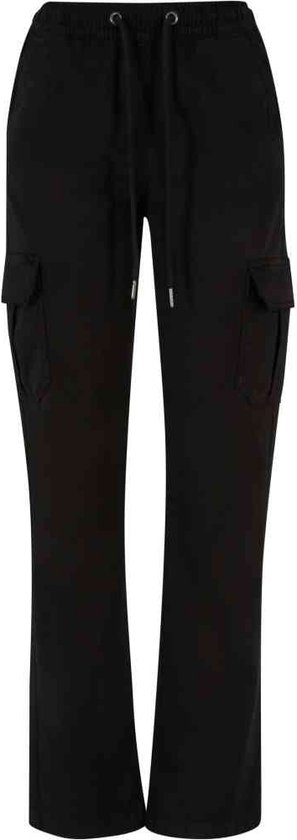 Urban Classics - High Waist Twill Cargobroek - Zwart