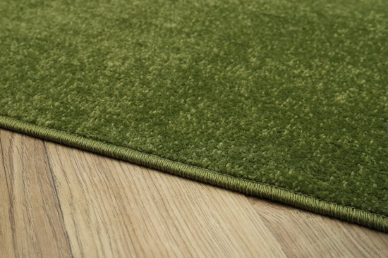 Tapiso Mono Runner Tapis Vert Uni Couloir Tapis à Poils Ras Taille - 100x1250