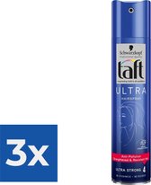 Schwarzkopf Taft Haarlak - Ultra N°4 250 ml - Voordeelverpakking 3 stuks