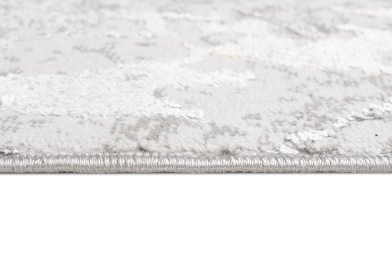 Tapiso Crystal Runner Tapis Tapis Gris Clair à Poils Courts Taille - 100x200