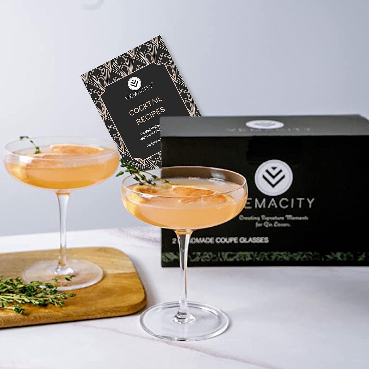 IDAHSOR Lot De 4 Verres à Martini En Cristal Soufflé à La Main Sans Pied - 237 Ml - Parfait Pour Cocktails Et Desserts Verres Cocktail Cristal 237ml
