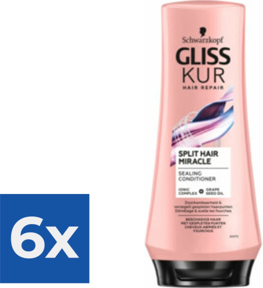 Gliss Split Hair Miracle Conditioner 200ml - Voordeelverpakking 6 stuks