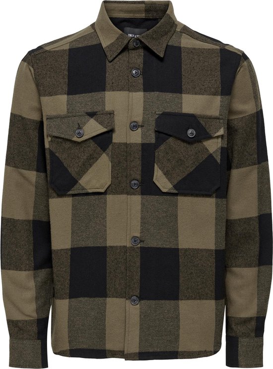 ONLY & SONS ONSMILO LS CHECK OVERSHIRT NOOS Chemise Homme - Taille L