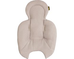 Ukje Verkleinkussen geschikt voor 4Moms Mamaroo 5 Rockaroo Wipstoel - Newborn Insert - Dubbelzijdig - Makkelijk Wasbaar - Perfecte Pasvorm - Zacht Katoen - Beige Wafelstof