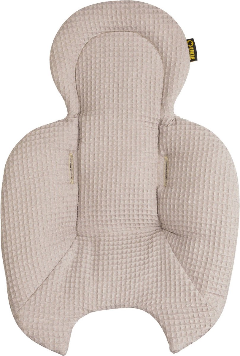 Ukje Verkleinkussen geschikt voor 4Moms Mamaroo 5 Rockaroo Wipstoel - Newborn Insert - Dubbelzijdig - Makkelijk Wasbaar - Perfecte Pasvorm - Zacht Katoen - Beige Wafelstof