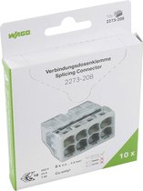 WAGO® Mini pince à souder 8x 8x0,5-2,5mm² - 2273-208 - 10 pièces sous blister