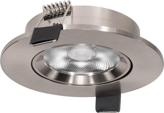 Ledmatters - Inbouwspot Nikkel - Dimbaar - 5 watt - 500 Lumen - 2700 Kelvin - Warm wit licht - IP65 Badkamerverlichting