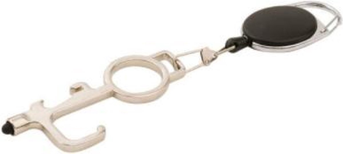 No-touch key deuropener met sleutelhanger Zilver