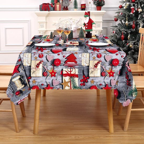 Nappe de Noël , décoration de table, nappe de Noël , Grijs, 180 x 150 cm,  chemin de... | bol