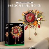 JAKI 2510 bloemboeket kleurrijk gerberamodel compatibel met 10314 wanddecoratie met gedroogde bloemen