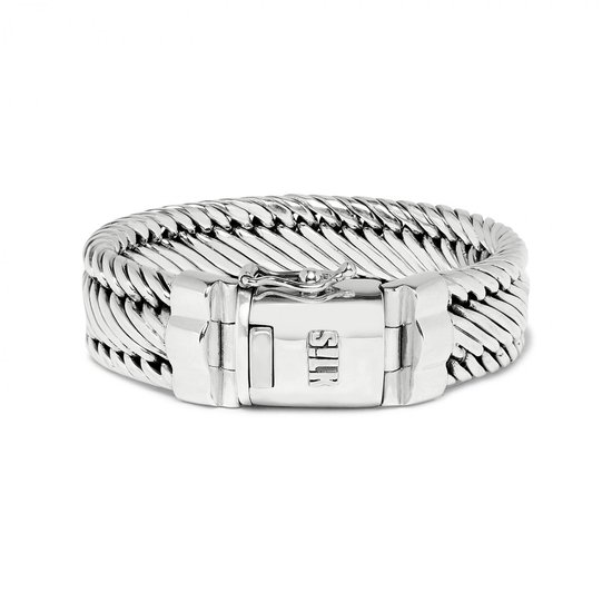 SILK Jewellery - Zilveren Armband - Weave - 735.20 - Maat 20