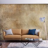 Fotobehangkoning - Behang - Vliesbehang - Fotobehang Gouden Bladeren - 100 x 70 cm