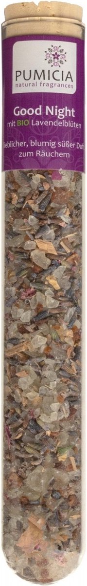 Wierookmix 'Good Night' in glazen buis, Pumicia, 25 - 30 gram