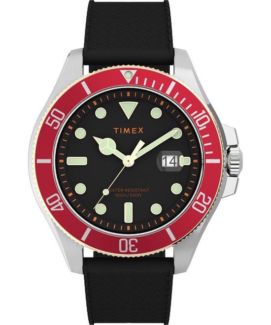 Timex Harborside Coast TW2V27300 Horloge - Rubber - Zwart - Ø 43 mm